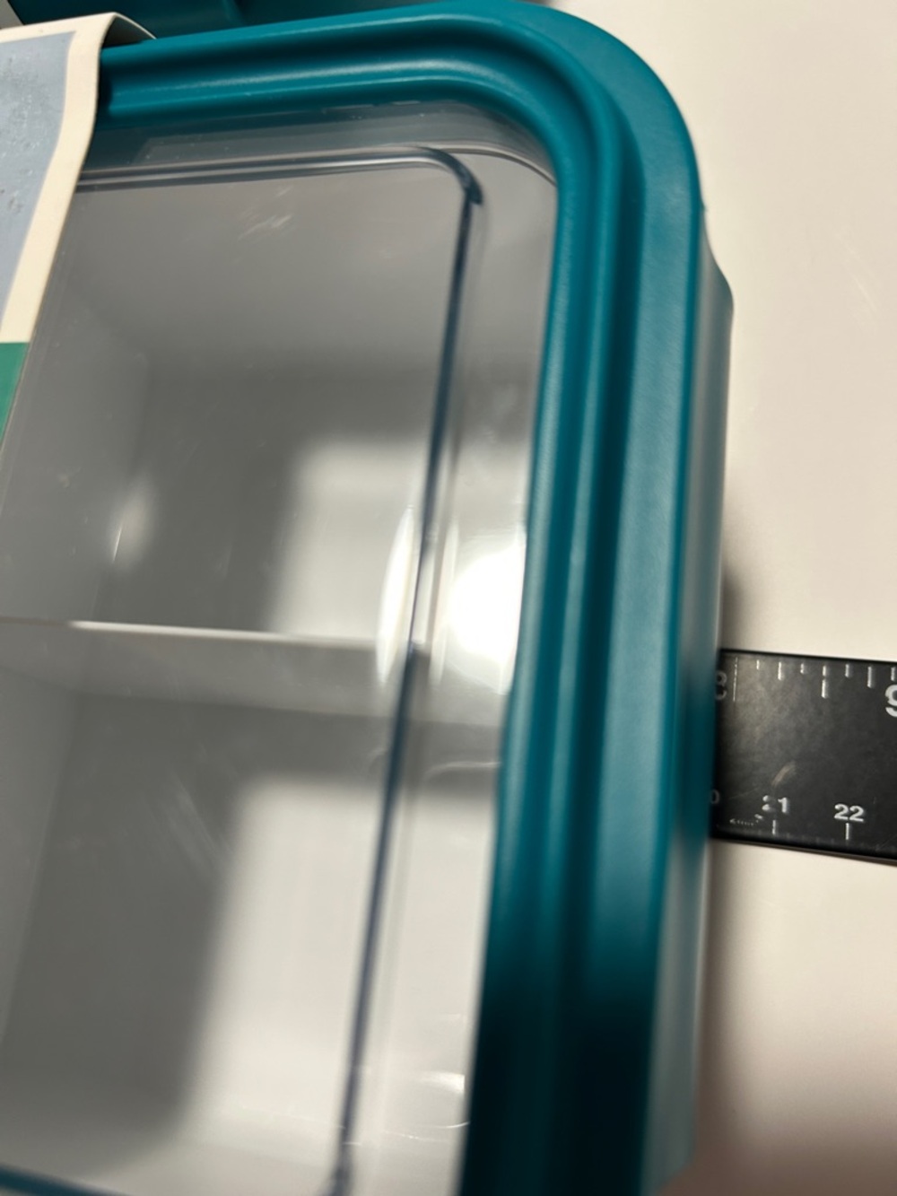 Manna Set of 2 3-Section Bento Box in teal, featuring a total capacity of 40 oz. - Picture 16 of 16
